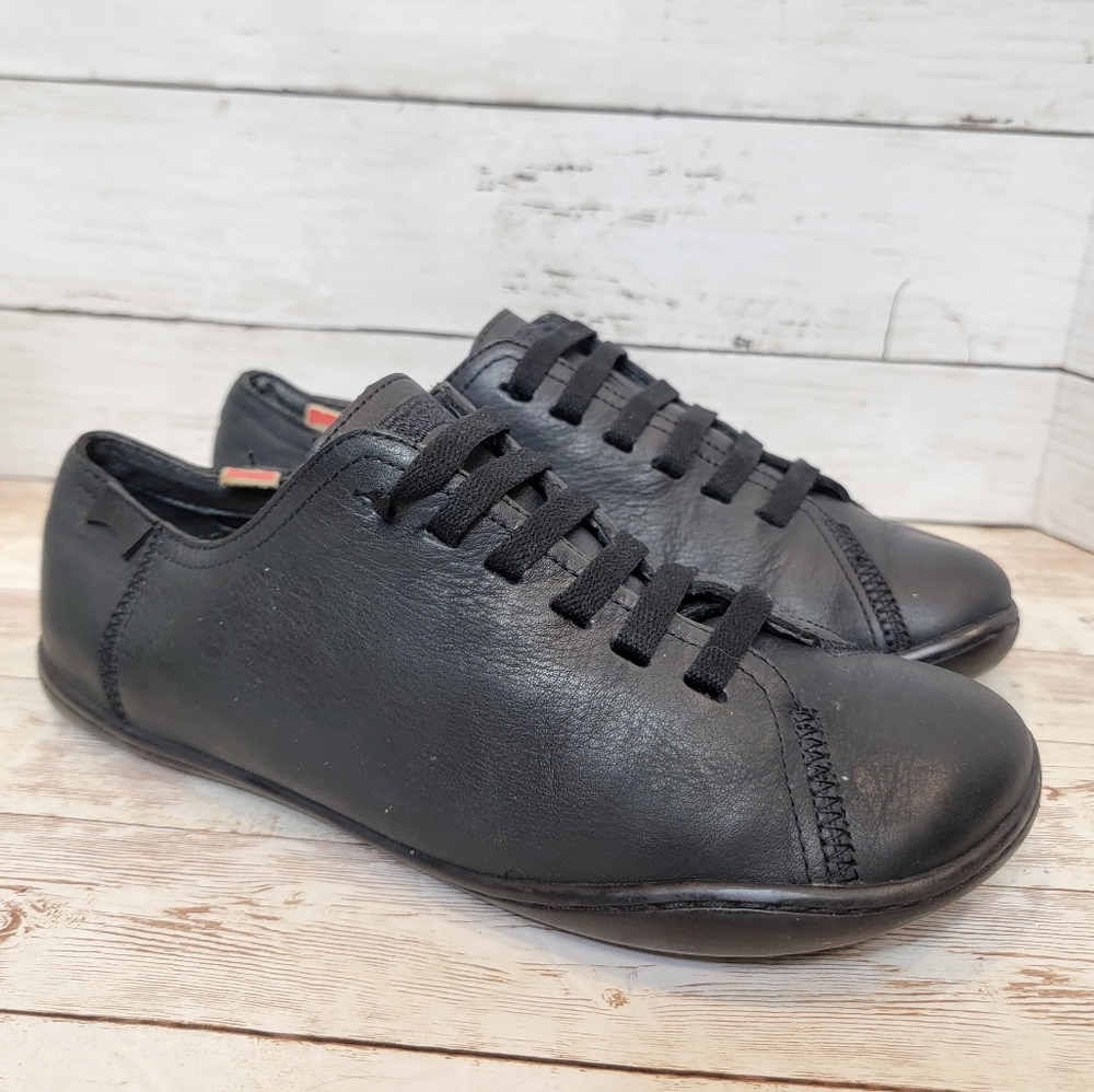 Camper Peu Black leather sneakers